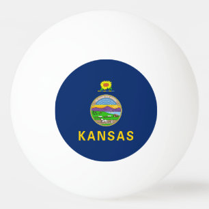 Staatsflagge Kansas Tischtennisball