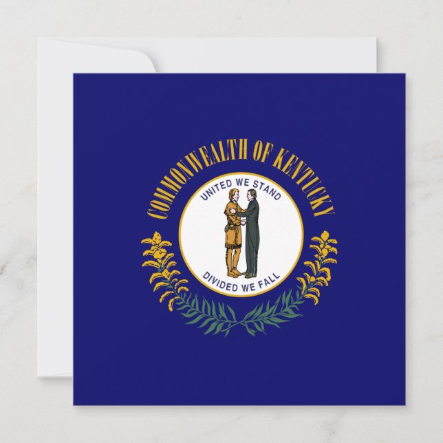 Staatsflagge Kentucky Karte (Vorderseite)