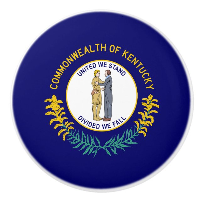 Staatsflagge Kentucky Keramikknauf (Vorderseite)