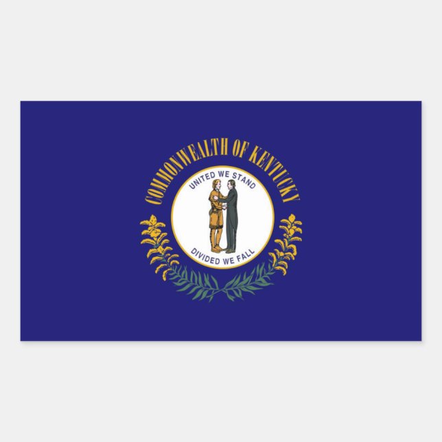 Staatsflagge Kentucky Rechteckiger Aufkleber (Vorderseite)