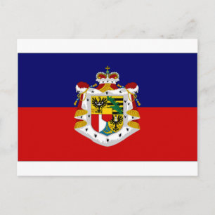 Staatsflagge Liechtenstein Postkarte