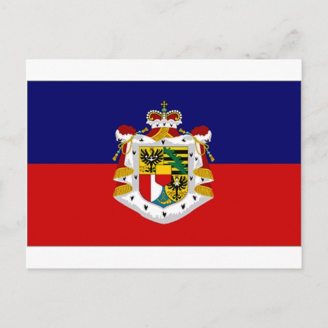 Staatsflagge Liechtenstein Postkarte (Vorderseite)