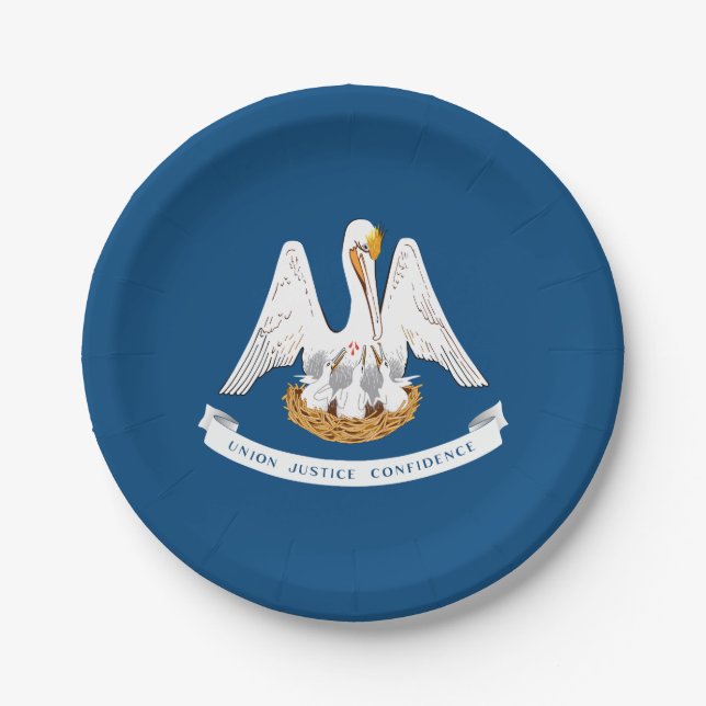 Staatsflagge Louisiana Pappteller (Vorderseite)