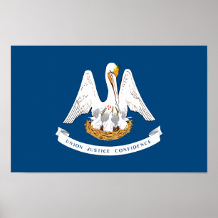 Staatsflagge Louisiana Poster