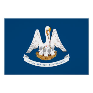 Staatsflagge Louisiana Poster