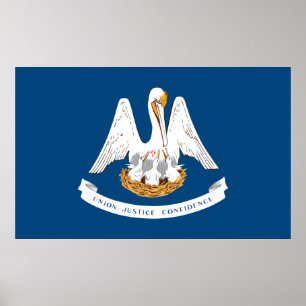 Staatsflagge Louisiana Poster