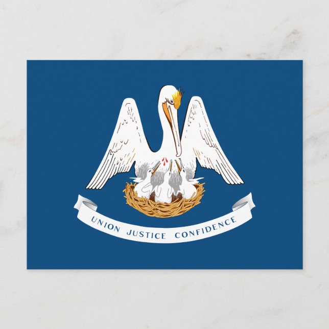 Staatsflagge Louisiana Postkarte (Vorderseite)
