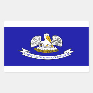 Staatsflagge Louisiana Rechteckiger Aufkleber