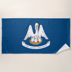 Staatsflagge Louisiana Strandtuch