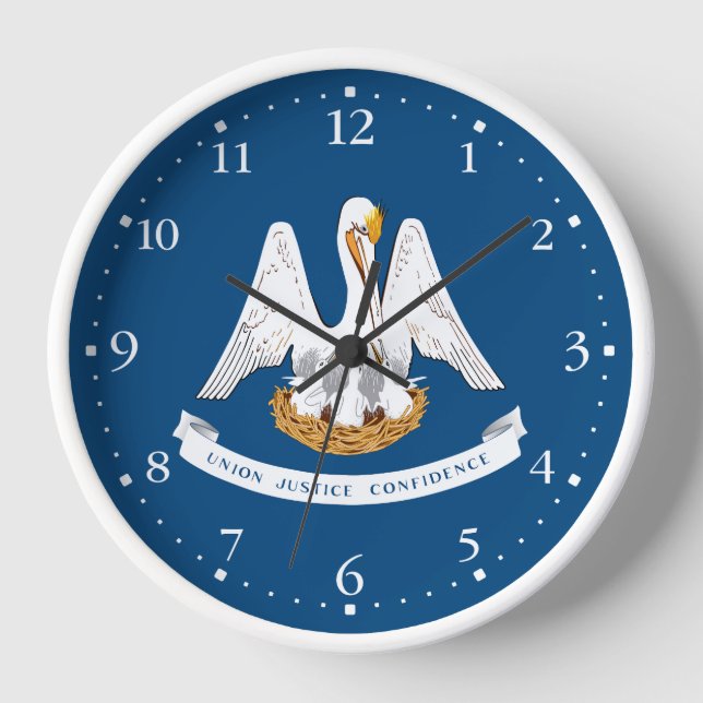 Staatsflagge Louisiana Uhr (Vorderseite)