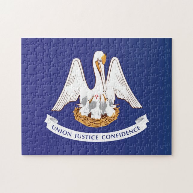 Staatsflagge Louisiana, USA (Horizontal)