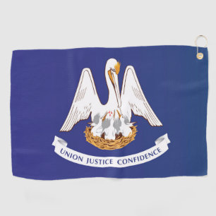 Staatsflagge Louisiana, USA Golfhandtuch