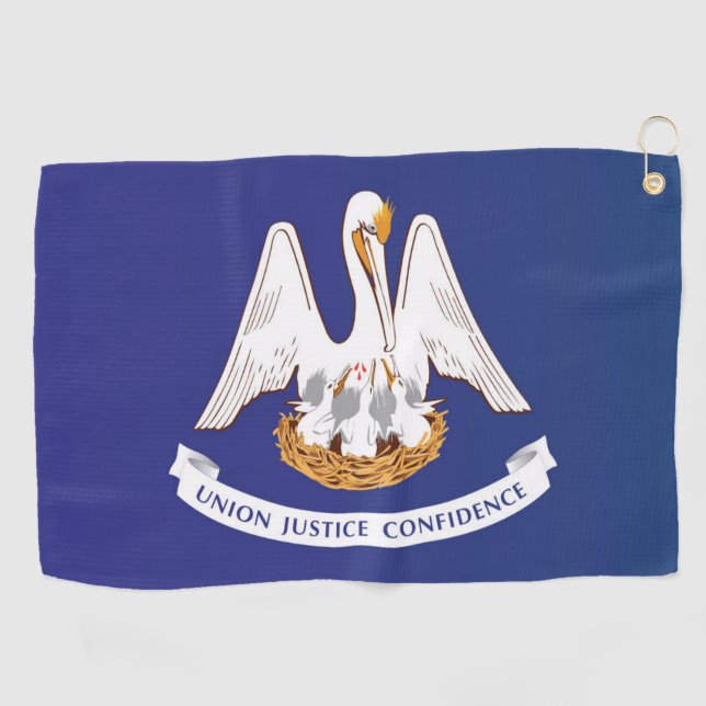 Staatsflagge Louisiana, USA Golfhandtuch (Horizontal)