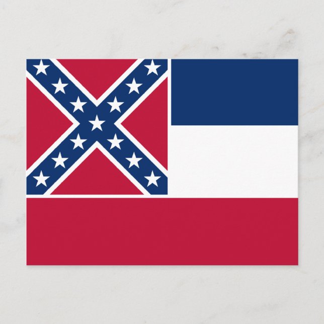 Staatsflagge Mississippi Postkarte (Vorderseite)
