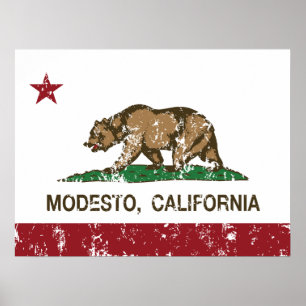 Staatsflagge Modesto Poster