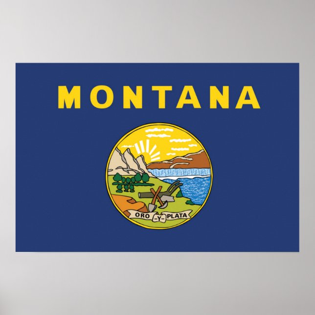 Staatsflagge Montana, USA Poster (Vorne)