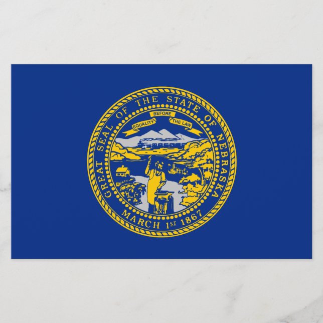 Staatsflagge Nebraska Briefpapier (Vorderseite)