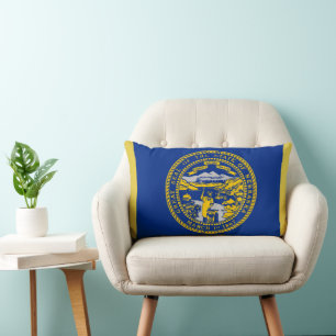 Staatsflagge Nebraska Print Patriotic Lendenkissen