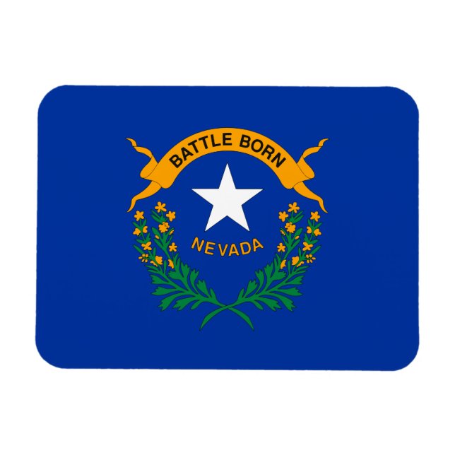 Staatsflagge Nevada Magnet (Horizontal)