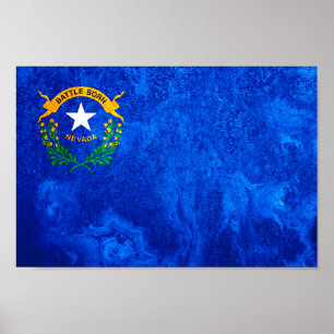 Staatsflagge Nevada Poster