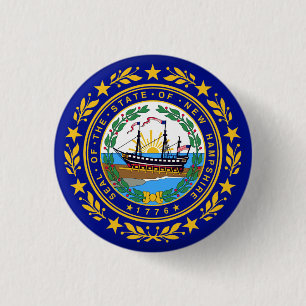 Staatsflagge New Hampshire Button