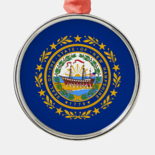 Staatsflagge New Hampshire Keramik Ornament Aus Metall