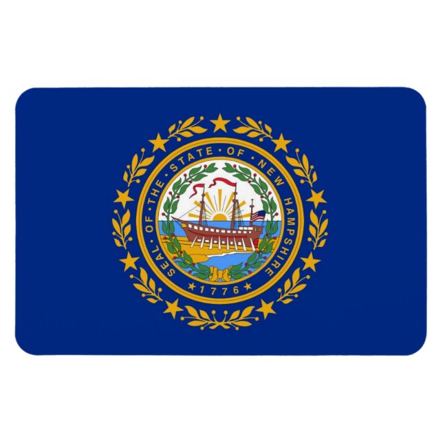Staatsflagge New Hampshire Magnet (Horizontal)