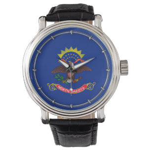 Staatsflagge Nord-Dakota Armbanduhr