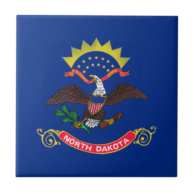 Staatsflagge Nord-Dakota Fliese (Vorderseite)