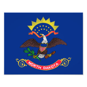 Staatsflagge Nord-Dakota Fotodruck