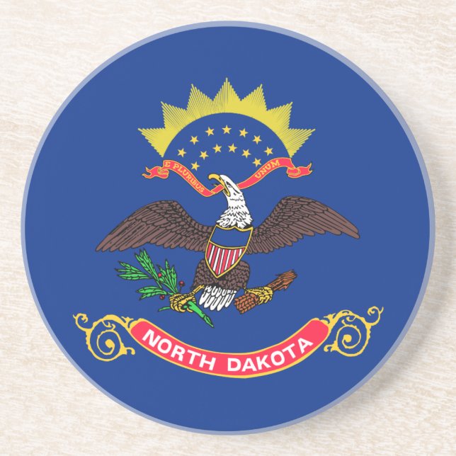 Staatsflagge Nord-Dakota Getränkeuntersetzer (Vorne)