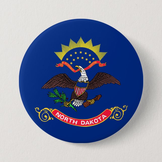 Staatsflagge Nord-Dakota (Nord-Dakotan) Button (Vorderseite)