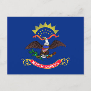 Staatsflagge Nord-Dakota Postkarte