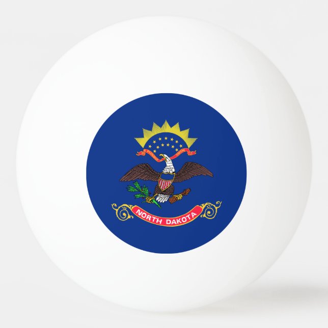 Staatsflagge Nord-Dakota Tischtennisball (Vorderseite)