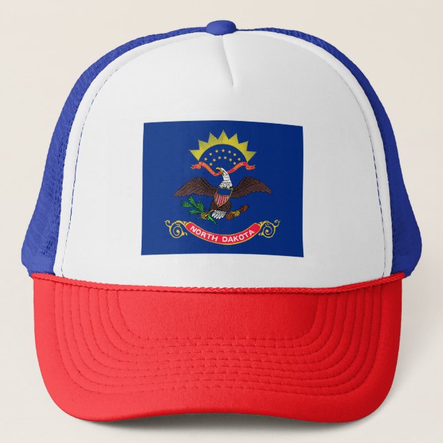 Staatsflagge Nord-Dakota Truckerkappe (Vorderseite)