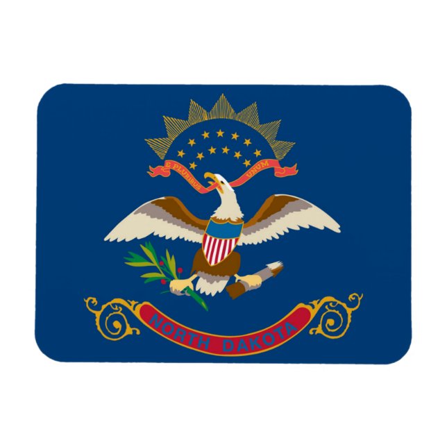 Staatsflagge Nord-Dakota, USA Magnet (Horizontal)