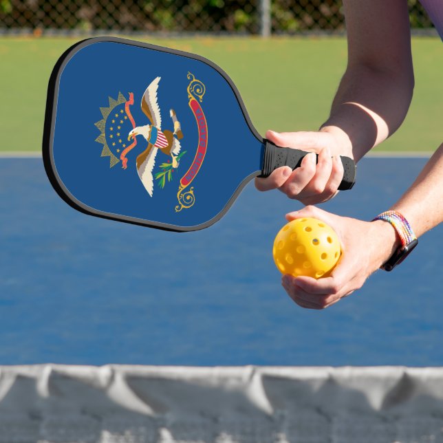 Staatsflagge Nord-Dakota, USA Pickleball Schläger (InSitu)