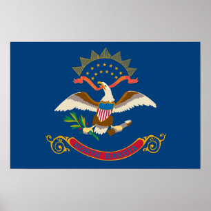 Staatsflagge Nord-Dakota, USA Poster