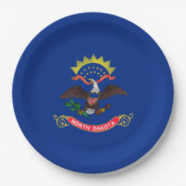 Staatsflagge Norddakota (Norddakotan) (US-Staat) Pappteller