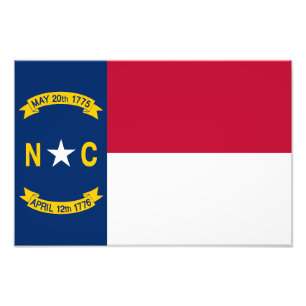 Staatsflagge North Carolina Fotodruck
