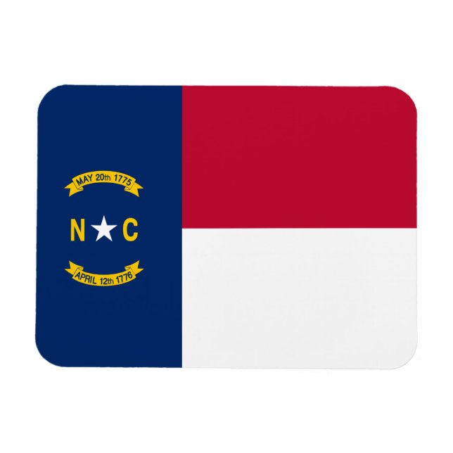 Staatsflagge North Carolina Magnet (Horizontal)