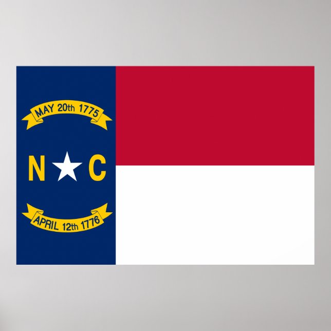 Staatsflagge North Carolina Poster (Vorne)