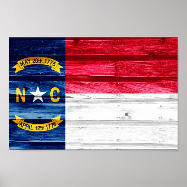 Staatsflagge North Carolina Poster (Vorne)