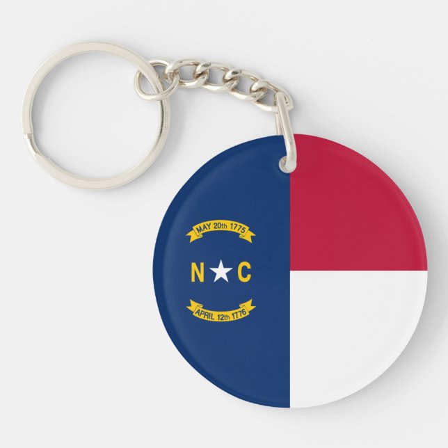 Staatsflagge North Carolina Schlüsselanhänger (Vorderseite)