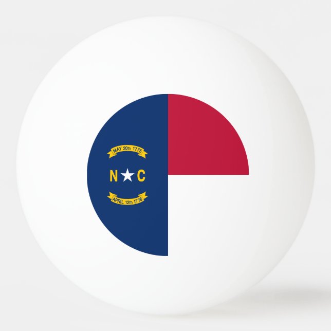 Staatsflagge North Carolina Tischtennisball (Vorderseite)