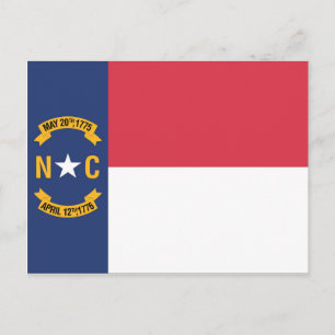 Staatsflagge North Carolina, USA Postkarte
