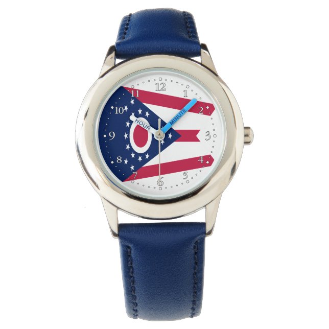 Staatsflagge Ohio Armbanduhr (Vorderseite)