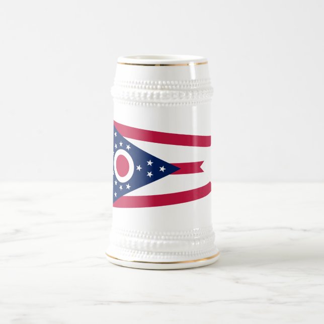 Staatsflagge Ohio Bierglas (Mittel)