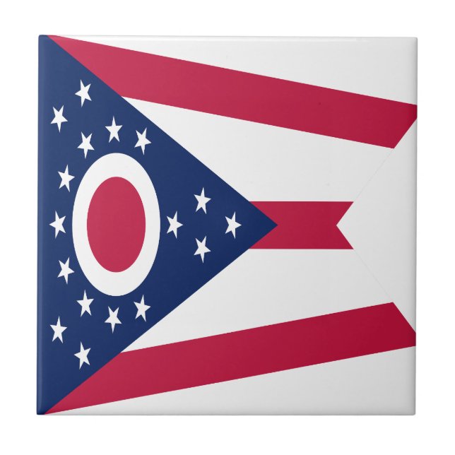 Staatsflagge Ohio Fliese (Vorderseite)