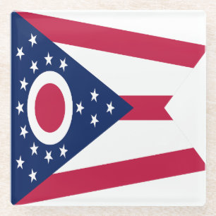 Staatsflagge Ohio Glasuntersetzer